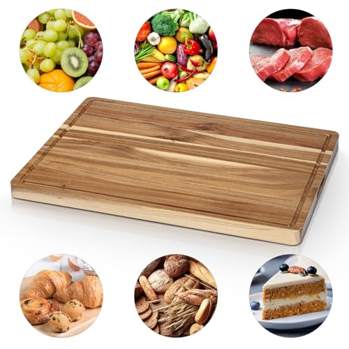 XL Acacia Wood Cutting Board with Juice Groove T10992