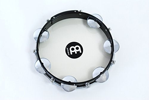 10-Inch ABS Plastic Pandeiro with Synthetic Head, Black E420