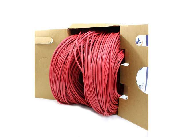 1000 ft. Red Cat5e Plenum Unshielded Solid Cable H573931
