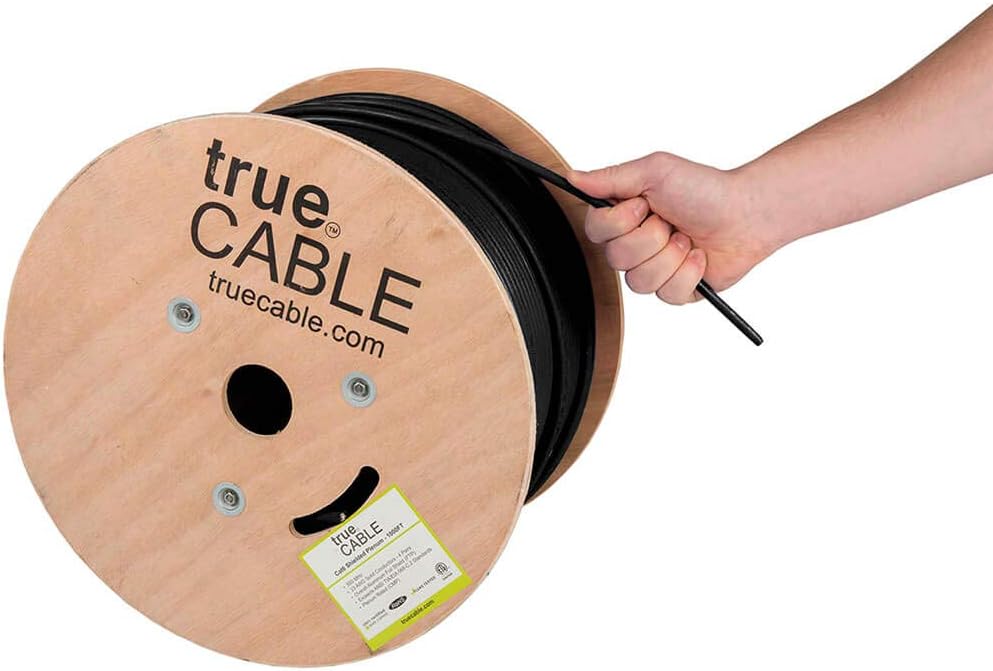 1000ft Yellow 23AWG Solid Bare Copper Bulk Ethernet Cable G71358