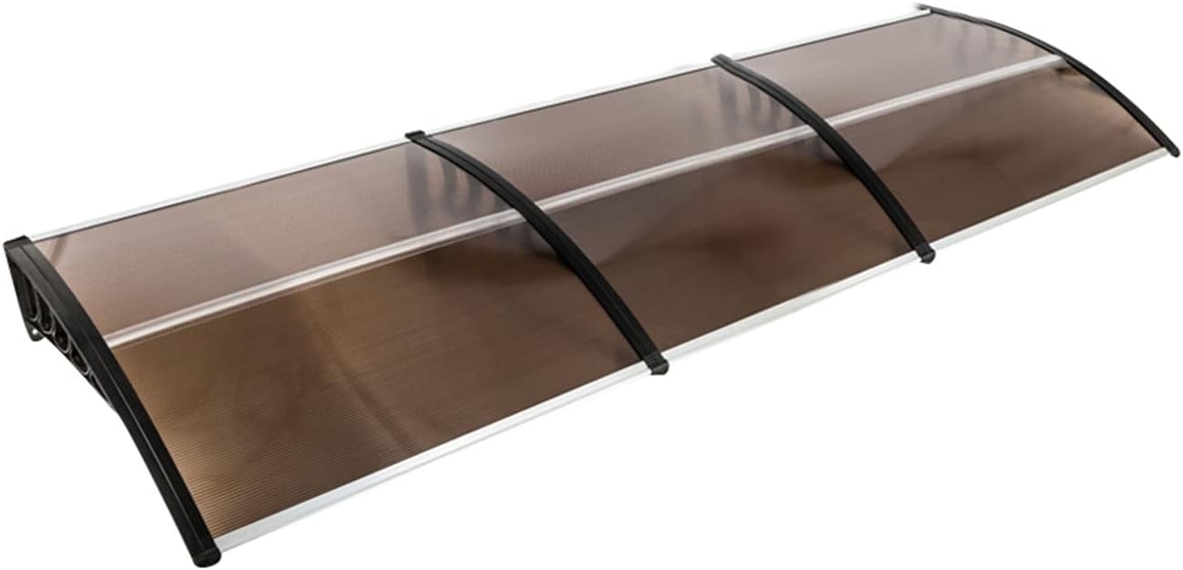 100 x 80 White and Grey Door and Window Awning Canopy Pack of 2 Z34346