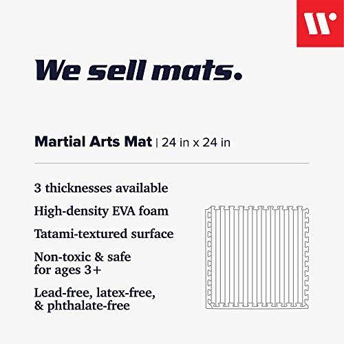 1 inch Thick Martial Arts Foam Exercise Mat, Tatami Pattern J728144