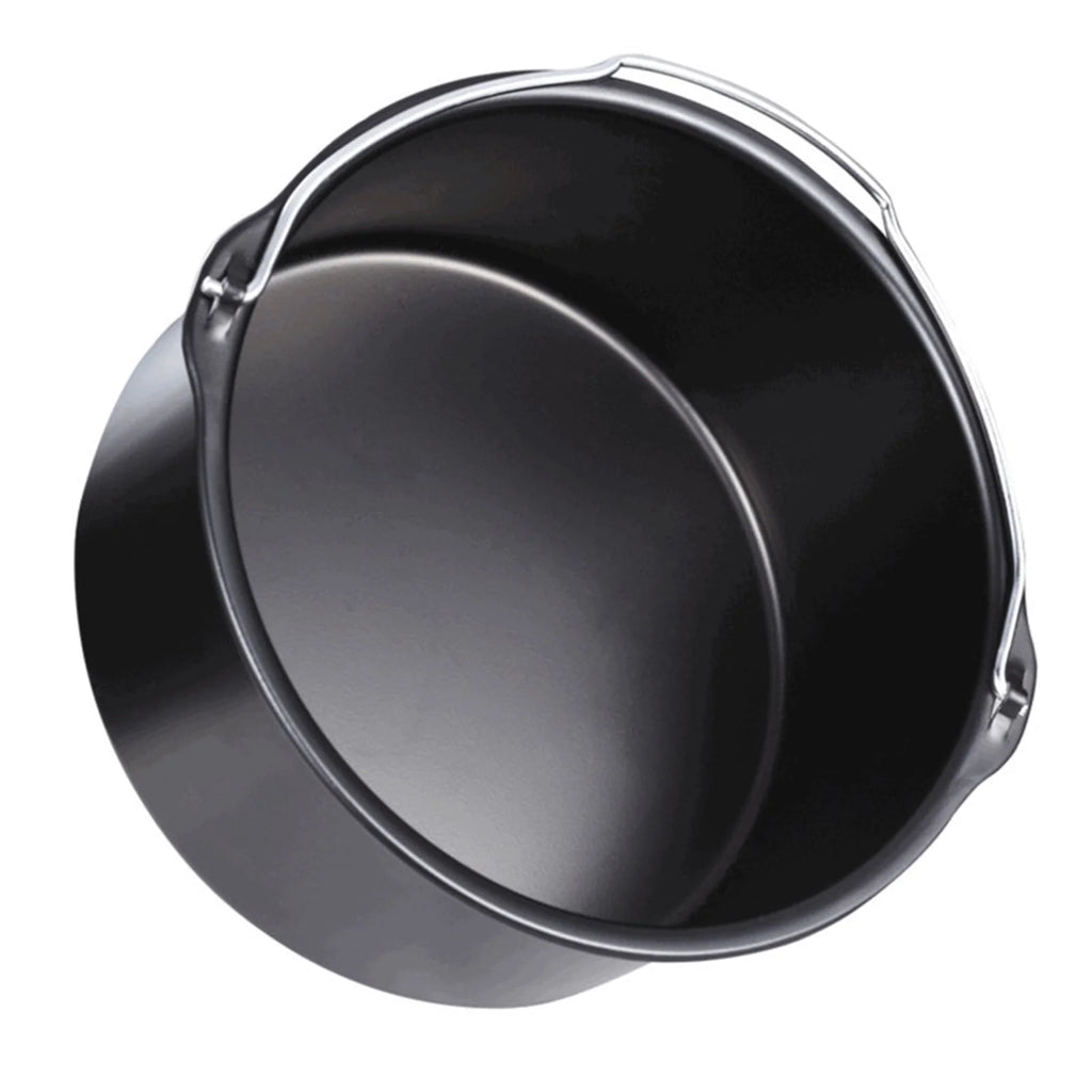 10Pcs Air Fryer Accessory Kit Frying Baking Pan Rack Pizza Tray Metal Holder Bread Bracket Cupcake Mould Set C18598