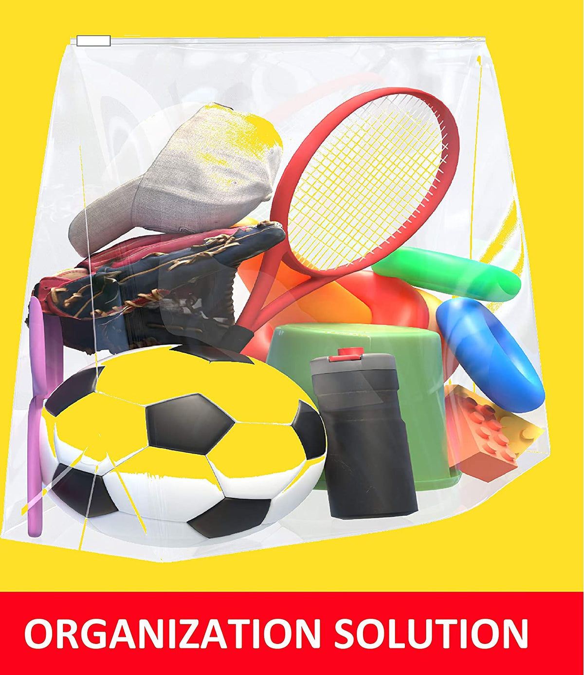 10 COUNT 5 Gallon 3 Mil Plastic Bag with Slider Top W1527