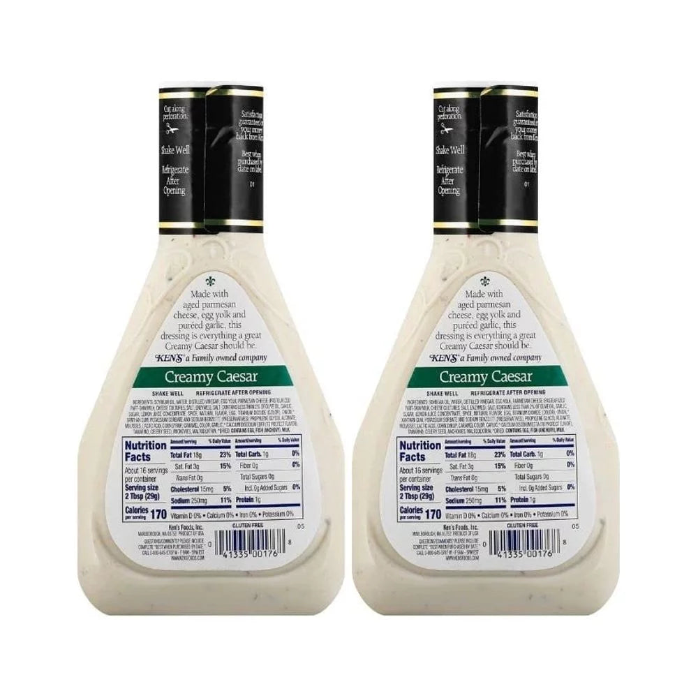 Creamy Caesar Dressing, 16 FL OZ Bottle (Pack Of 2 Bottles) M70929