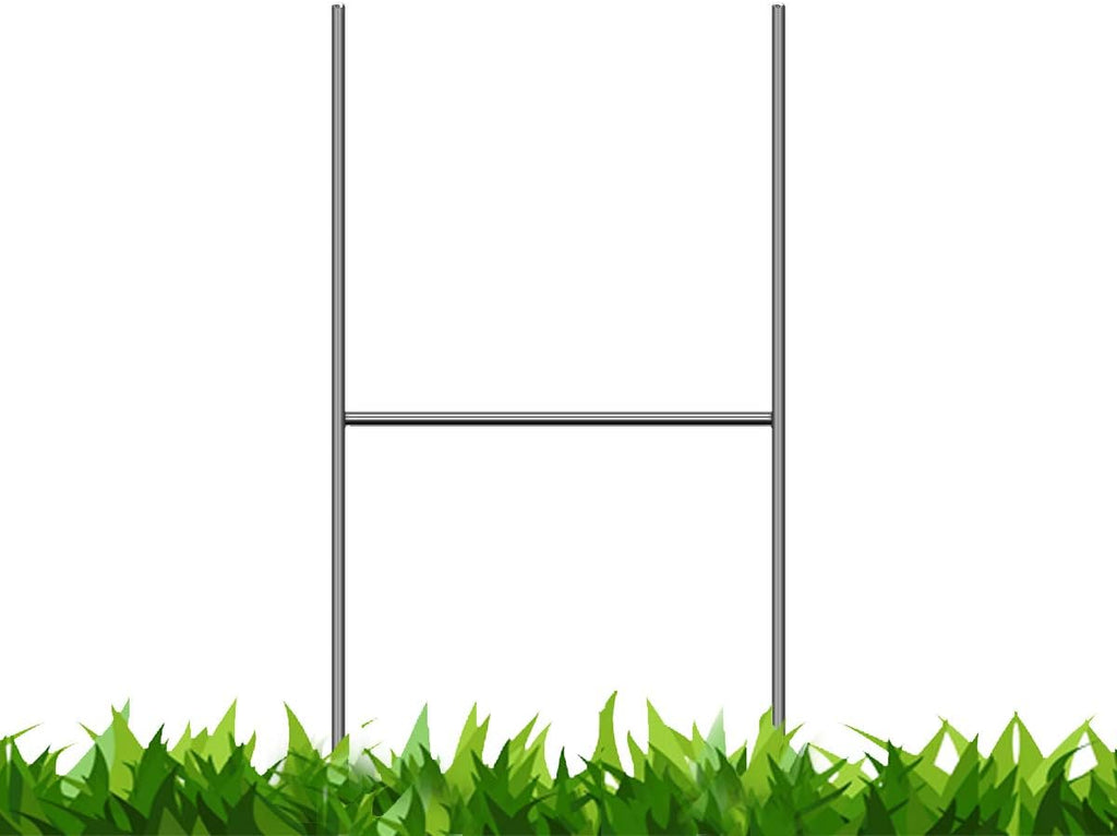 100 Pack 18 x 24" Two-Colors One Sided Yard Signs with 15" Tall Heavy Duty H-Stakes P7368