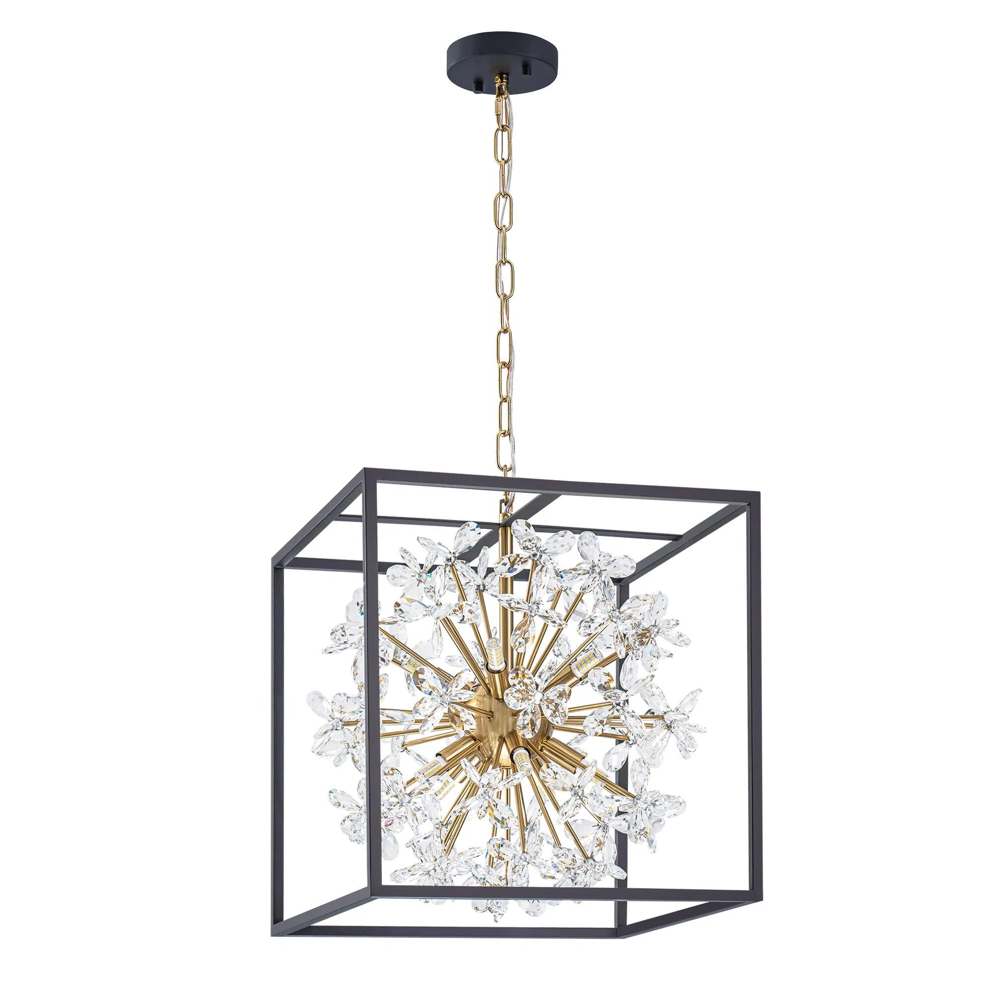 10-Light Dimmable Crystal Chandelier V443