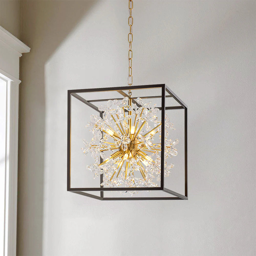 10-Light Dimmable Crystal Chandelier V443