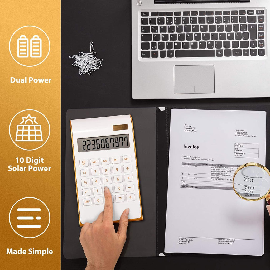 10 Digits Dual Powered Desktop Calculator V708409