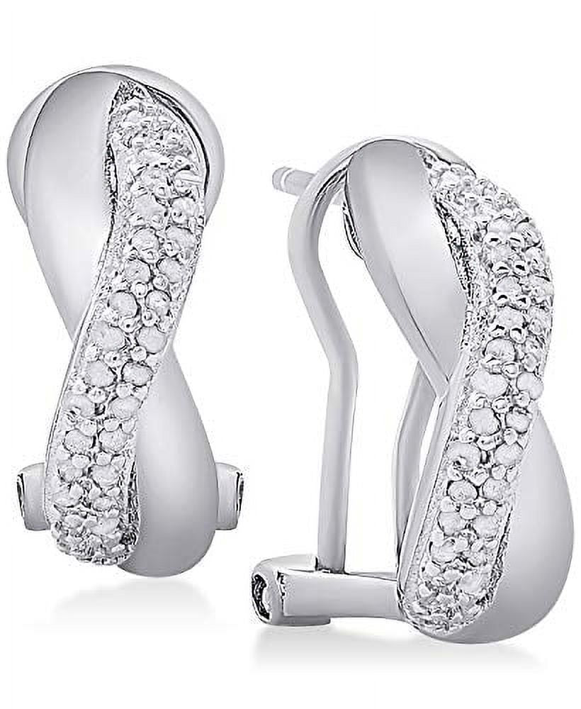 Sterling Silver Twist Hoop Earrings N6397