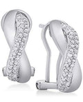 Sterling Silver Twist Hoop Earrings N6397