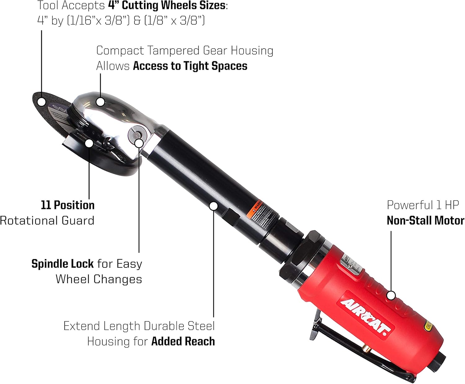 1.0 HP 4-Inch Extended Cut-Off Tool with Spindle Lock 14,000 RPM Z430024