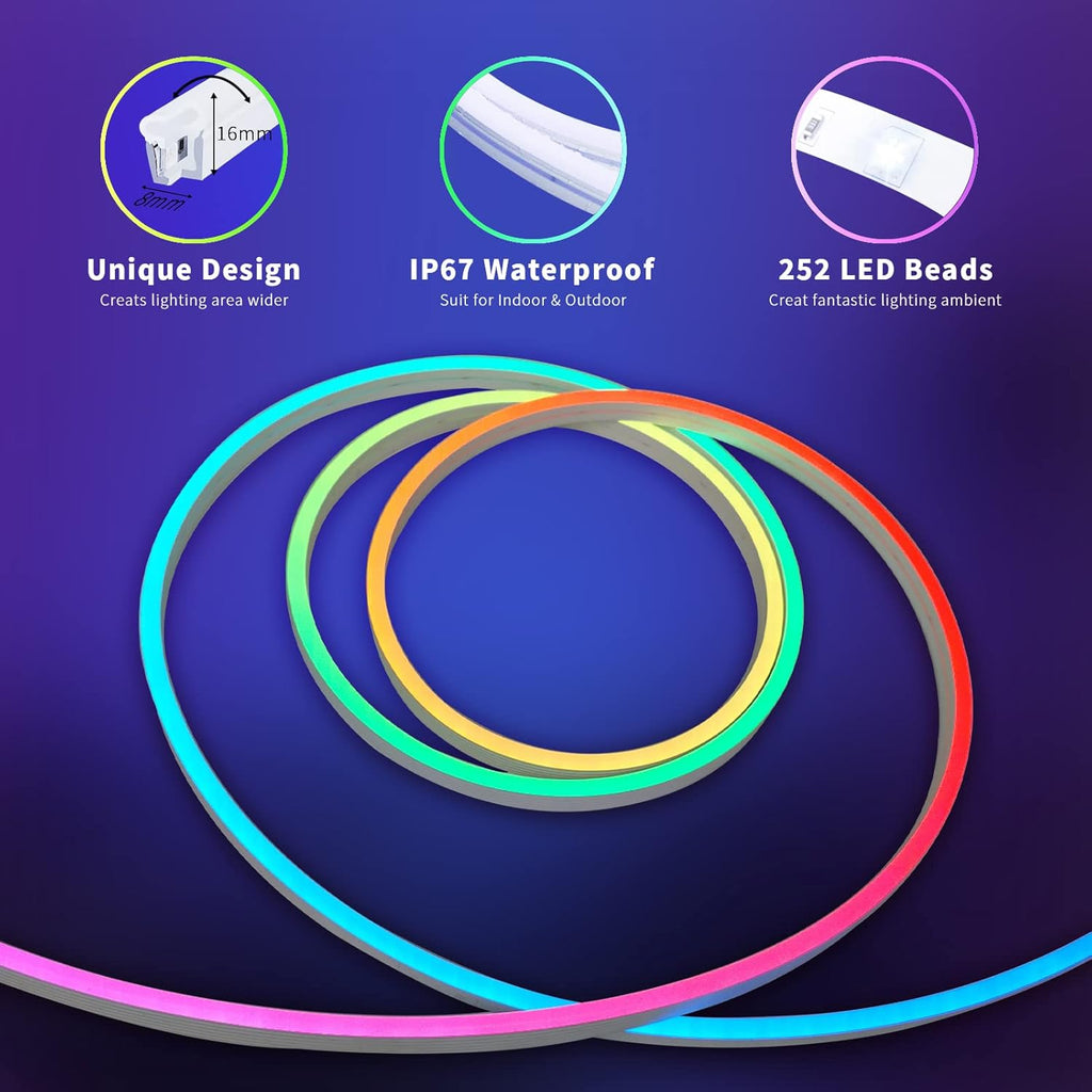 10FT LED Neon Rope Lights, 16 Million Colors, Pack of 2 I1168