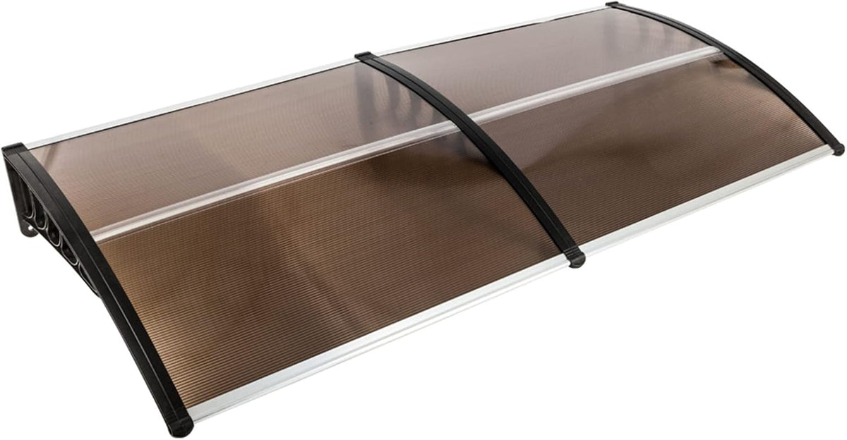 100 x 80 White and Grey Door and Window Awning Canopy Pack of 2 Z34346