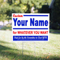 100 Pack 18 x 24" Two-Colors One Sided Yard Signs with 15" Tall Heavy Duty H-Stakes P7368