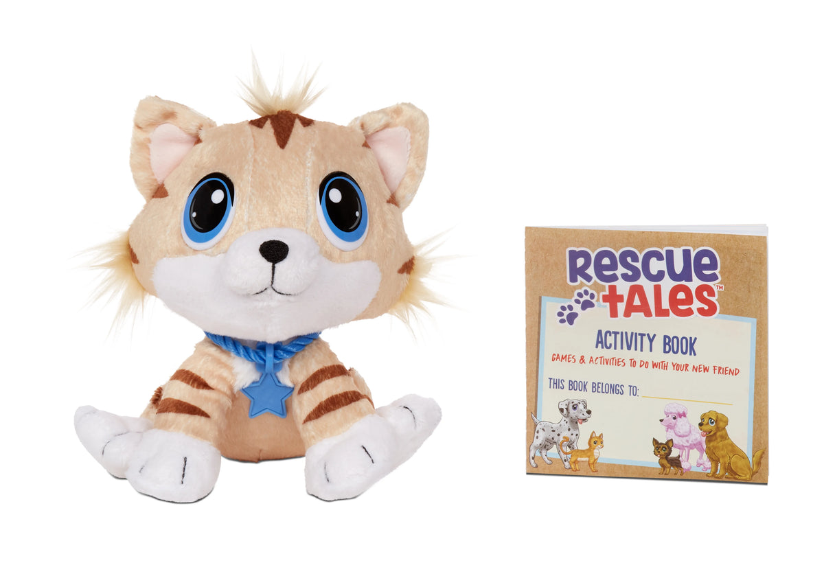 Tabby Kitten Soft Cuddly Plush Pet Toy with Collar L4335