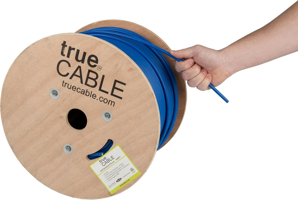 1000ft Yellow 23AWG Solid Bare Copper Bulk Ethernet Cable G71358