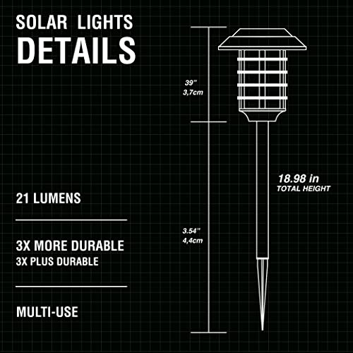 Solar Pathway Lights, 4 Packs Z98739