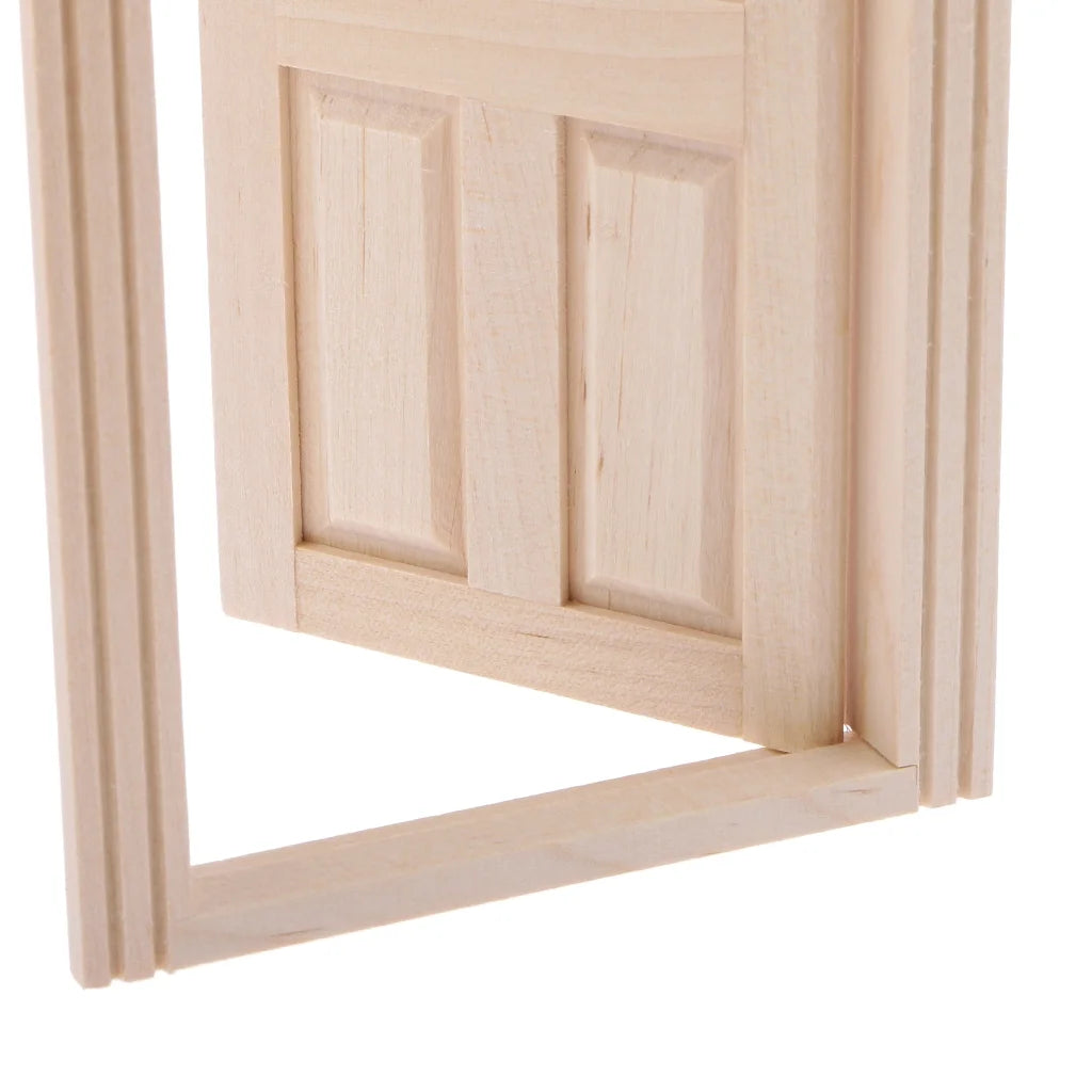 Unpainted Wooden Exterior Door with Frame L5729