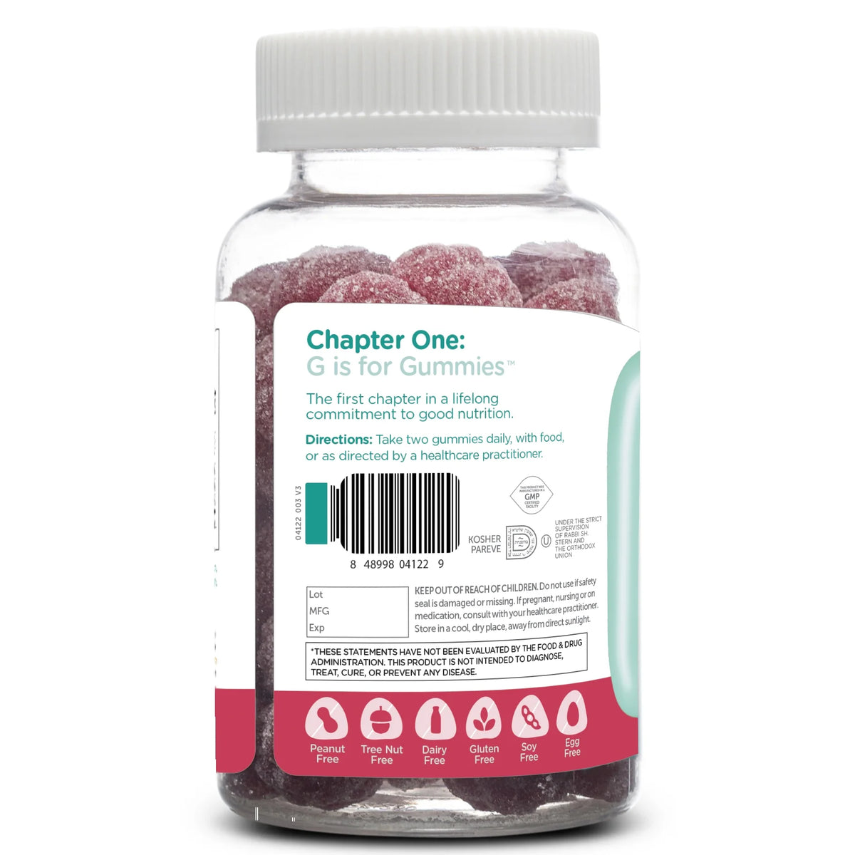Magnesium Gummies, Raspberry Flavor, 120 Gummies I429526