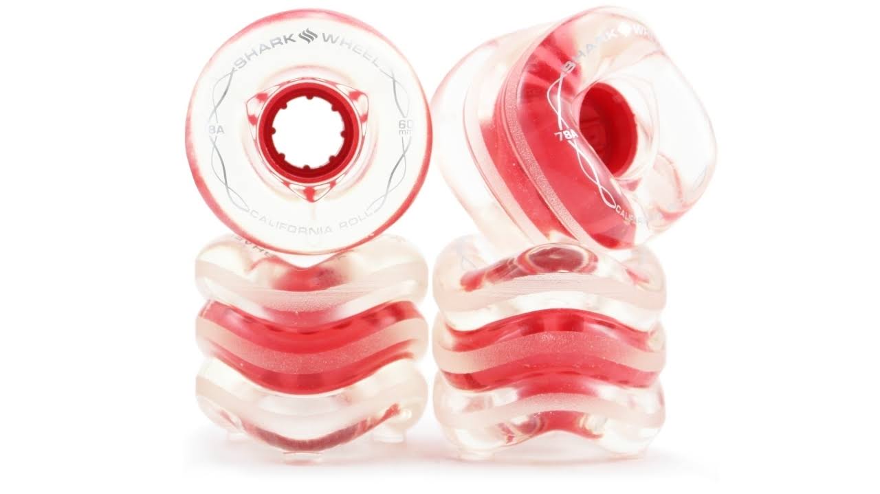 60mm 78A Clear with Red Hub Wheels I3457