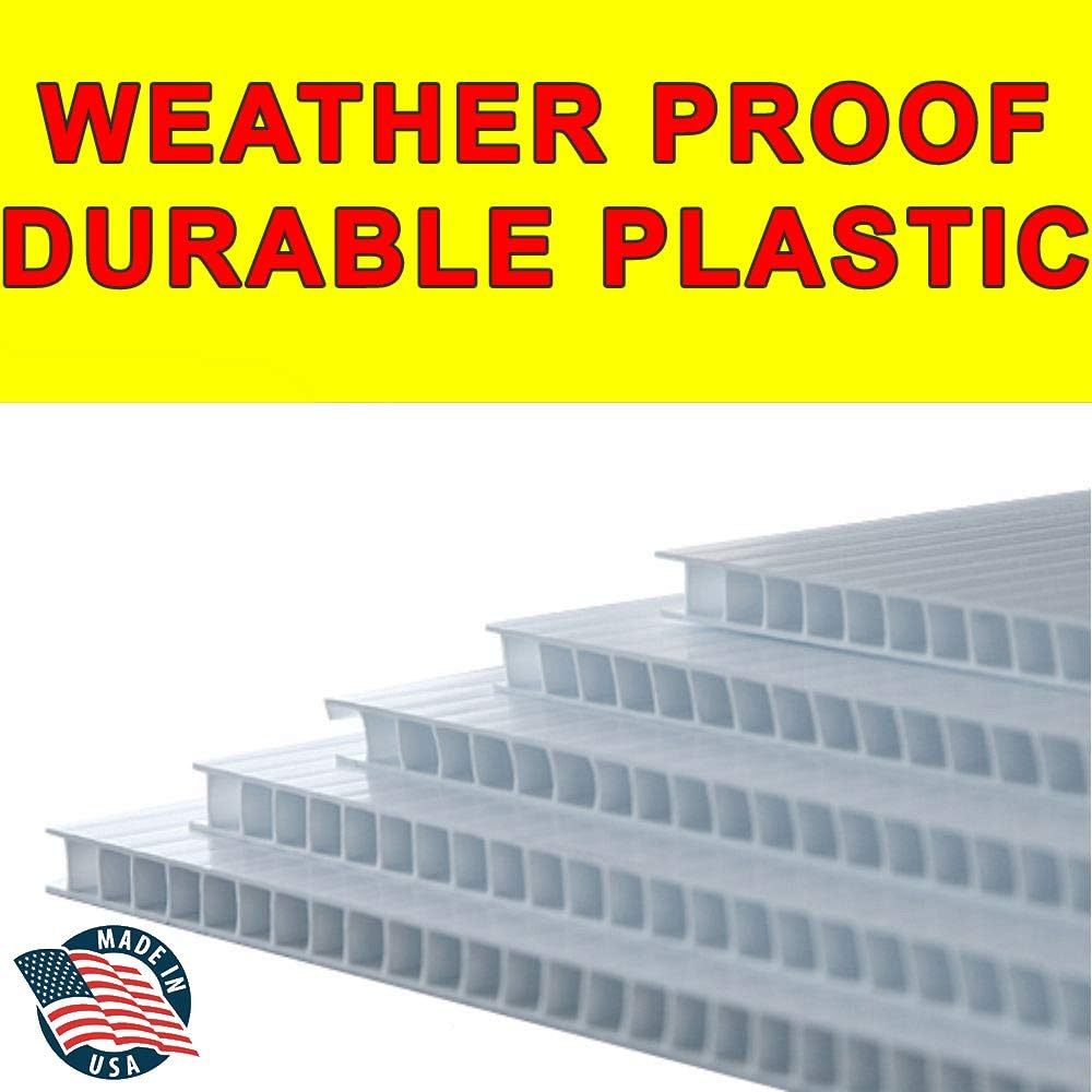 100 Pack 18 x 24" Two-Colors One Sided Yard Signs with 15" Tall Heavy Duty H-Stakes P7368