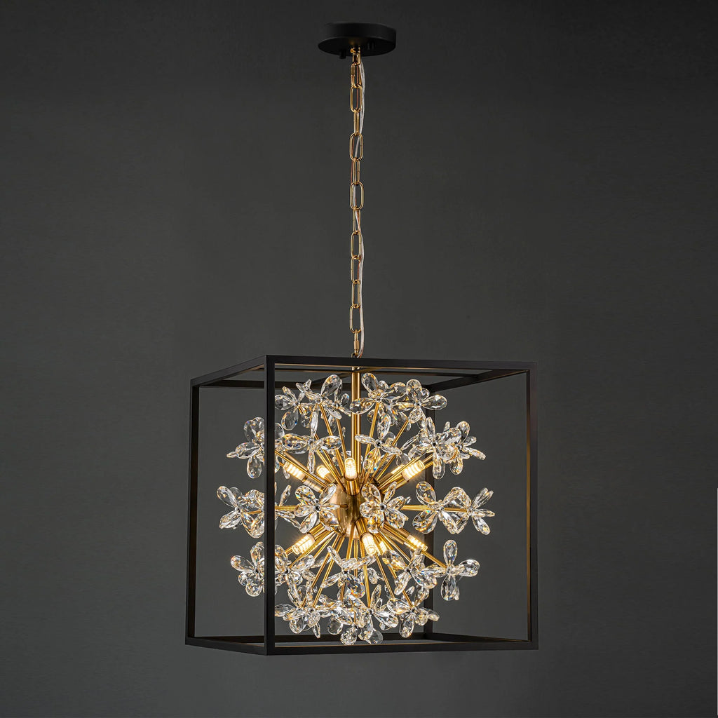 10-Light Dimmable Crystal Chandelier V443