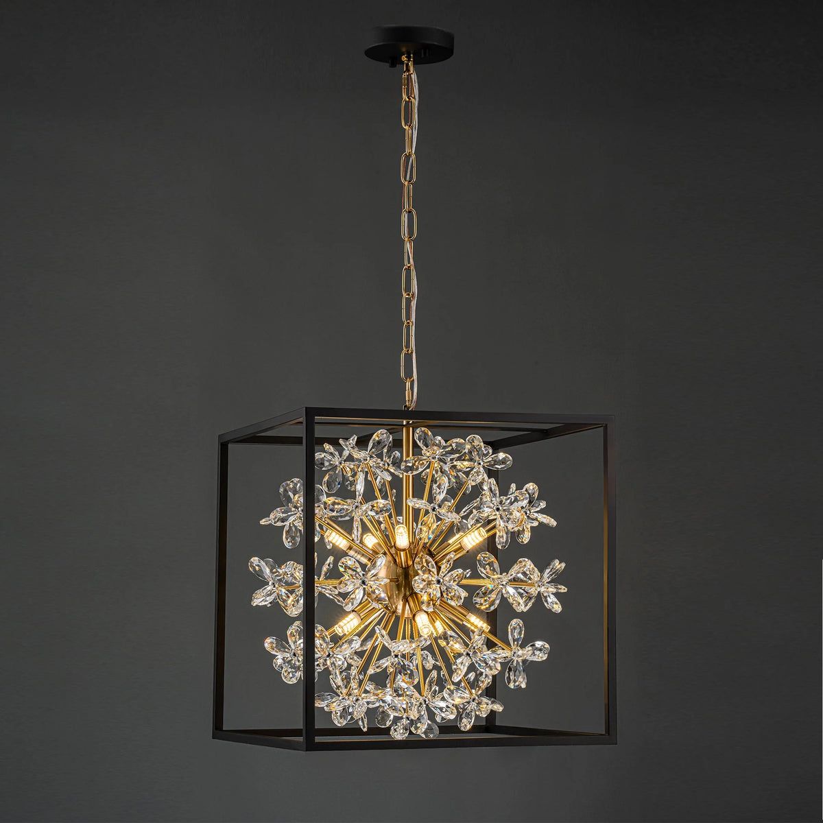 10-Light Dimmable Crystal Chandelier V443