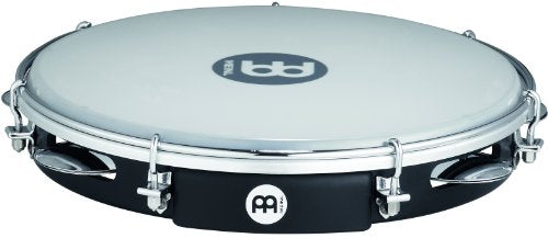 10-Inch ABS Plastic Pandeiro with Synthetic Head, Black E420