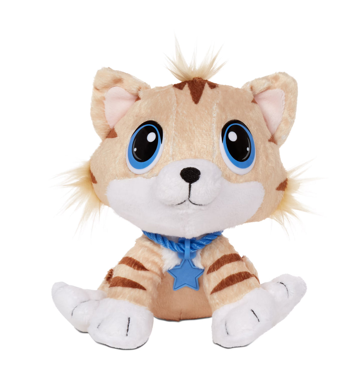 Tabby Kitten Soft Cuddly Plush Pet Toy with Collar L4335