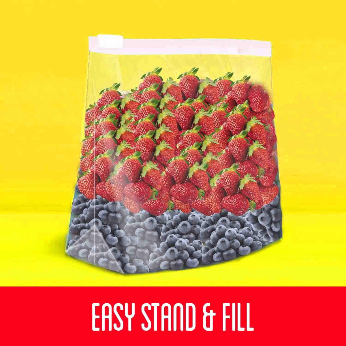 10 COUNT 5 Gallon 3 Mil Plastic Bag with Slider Top W1527