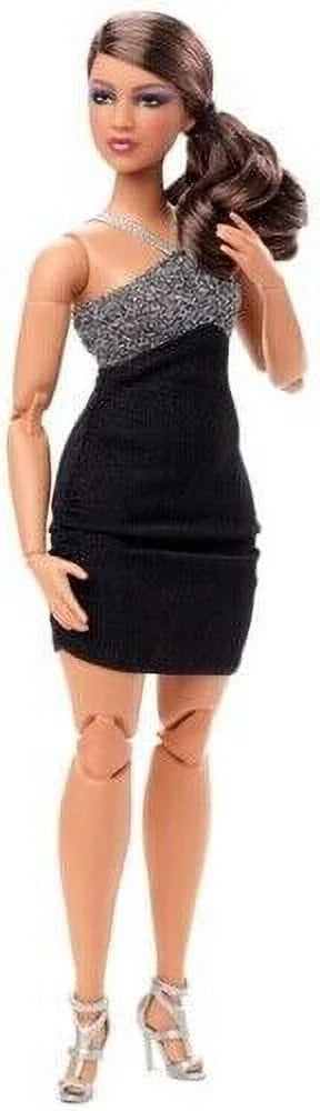 Barbie Looks Doll with Black and Silver Mini Dress Q58023