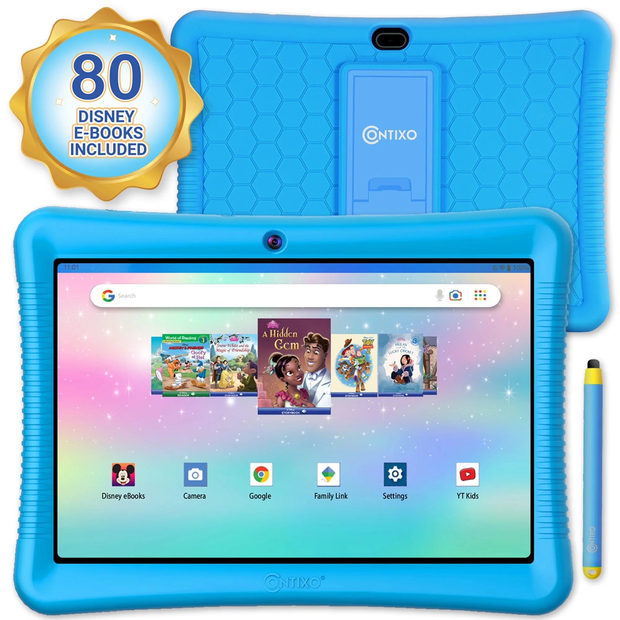 10" Android Kids Tablet and Smart Watch Bundle 64GB, Blue T4496