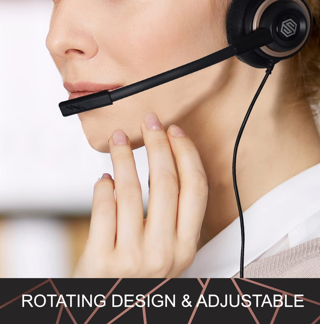 10 Pack Noise Canceling Over-Ear Computer Headset With Microphone P7364