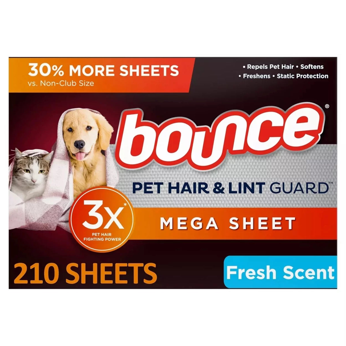 Mega Dryer Sheets Fresh Scent (210 Sheets) Y411
