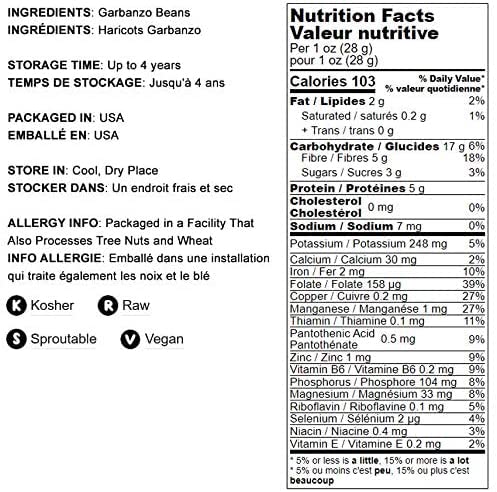 2.5 Pounds Whole Dried Raw Chickpeas H4466