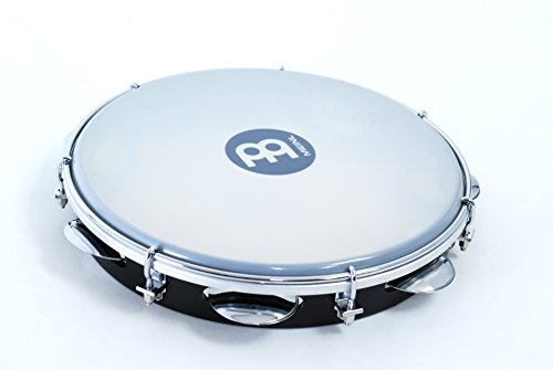 10-Inch ABS Plastic Pandeiro with Synthetic Head, Black E420