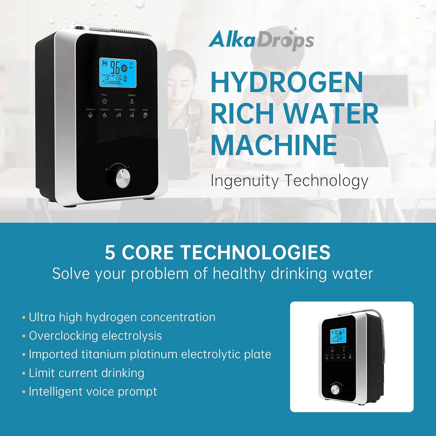 11 Plate Electrode Alkaline Acid Water Machine O42874