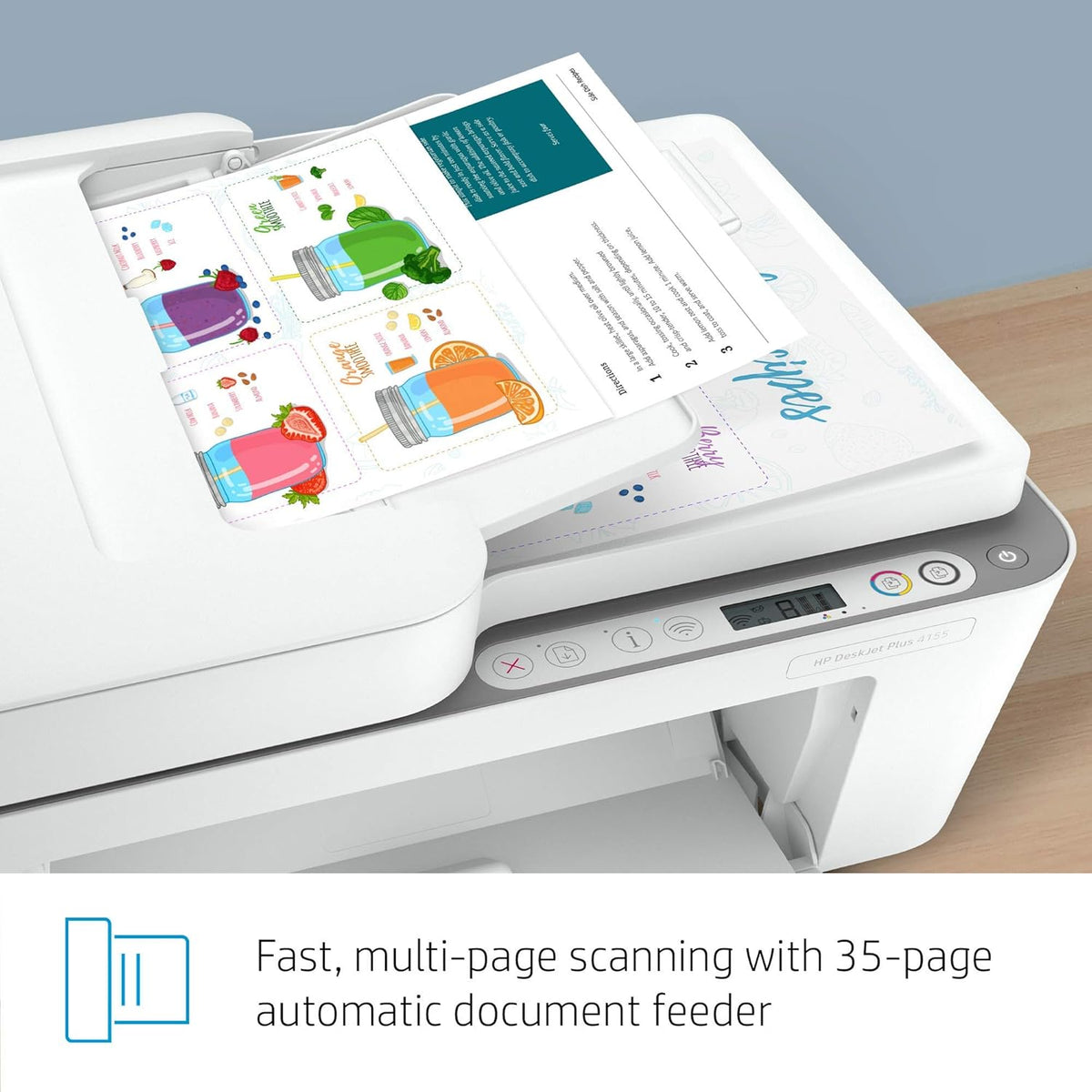(Renewed) HP DeskJet Plus 4155 Wireless All-in-One Printer Pack of 2 P8380