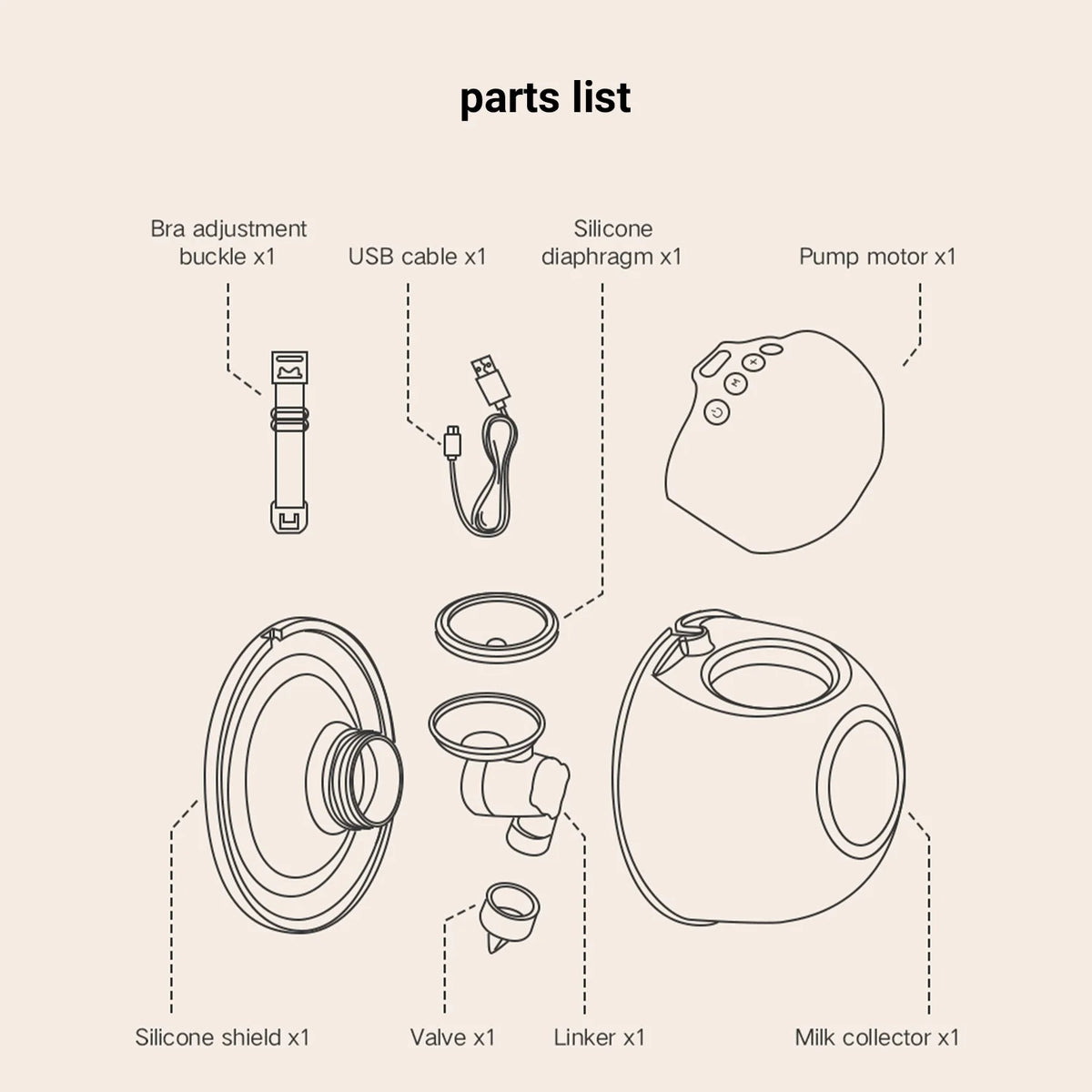 Wearable Electric Breast Pump Z1190