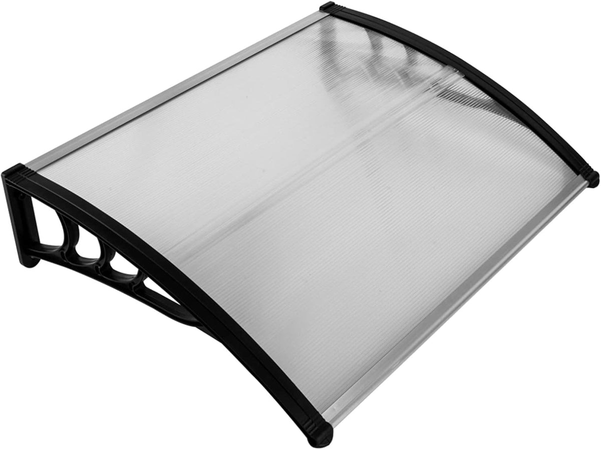 100 x 80 White and Grey Door and Window Awning Canopy Pack of 2 Z34346