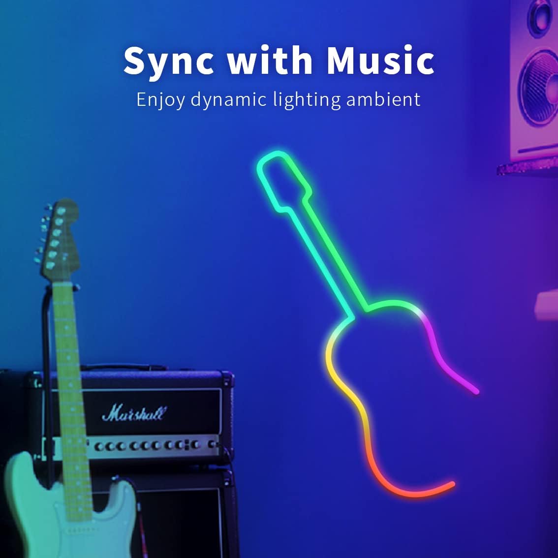 10FT LED Neon Rope Lights, 16 Million Colors, Pack of 2 I1168