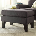 Dark Grey Linen Ottoman L646644