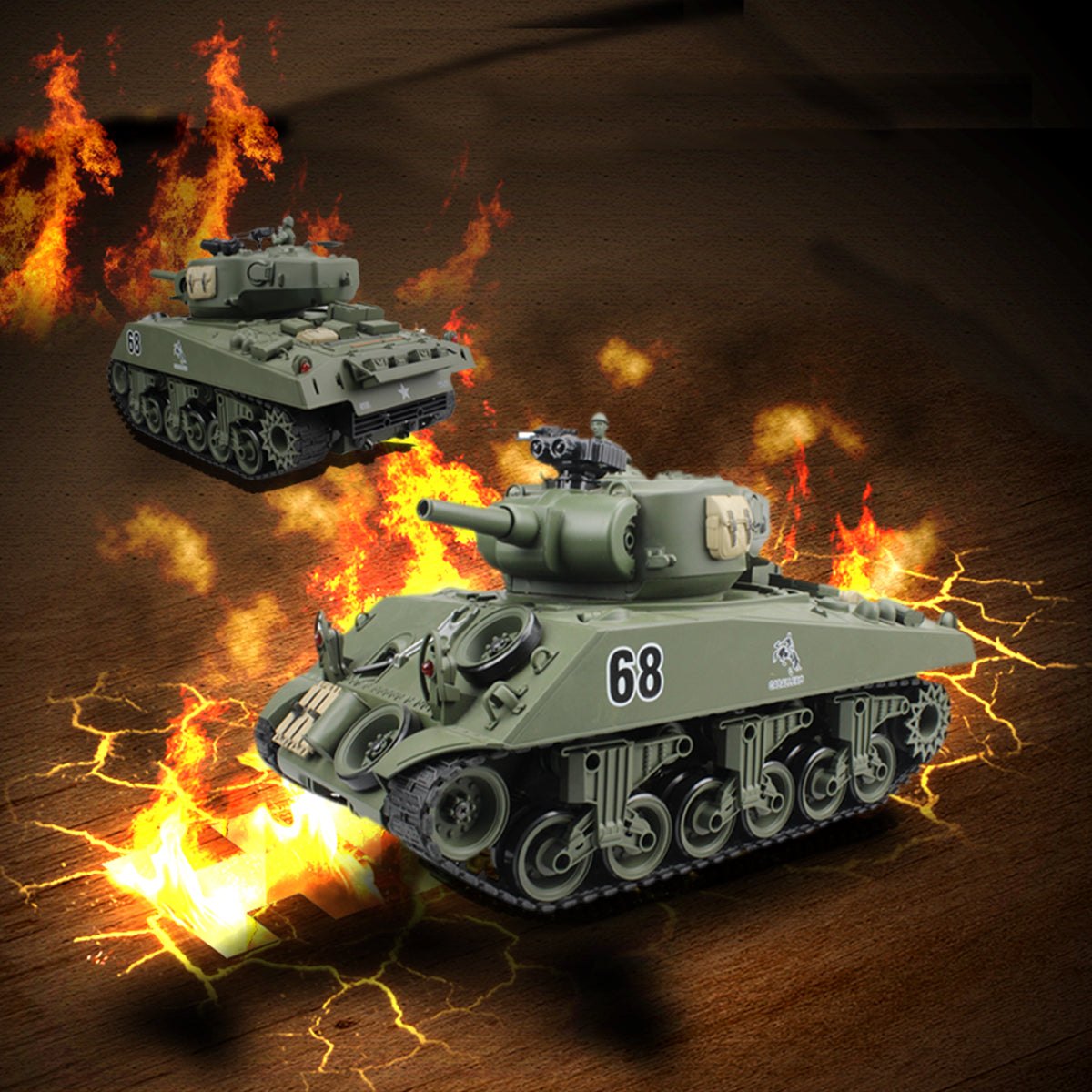 1/20 RC Shooting Ball Tank Toys with 100 BB Bullets G53027
