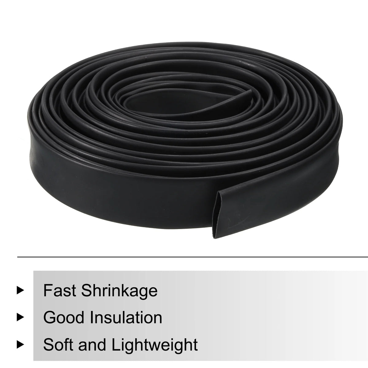 18mm Dia 33ft 4:1 Dual Wall Adhesive Lined Black Heat Shrink Tubing Q239