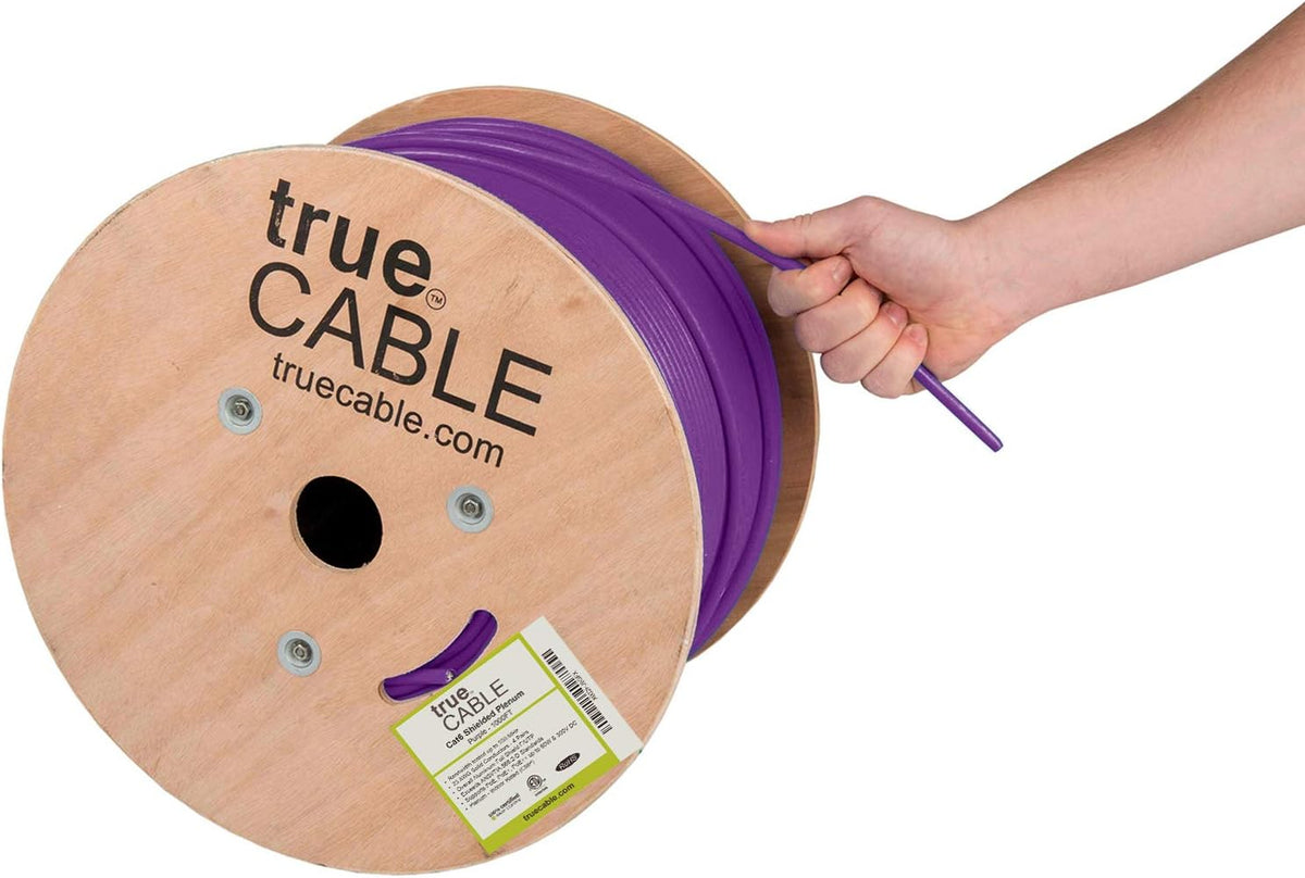 1000ft Yellow 23AWG Solid Bare Copper Bulk Ethernet Cable G71358