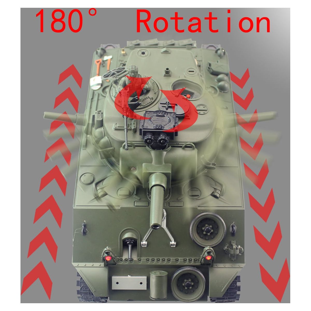 1/20 RC Shooting Ball Tank Toys with 100 BB Bullets G53027