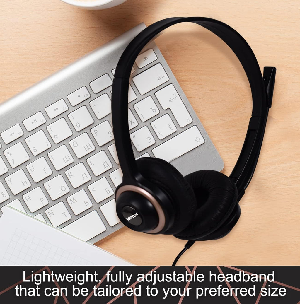 10 Pack Noise Canceling Over-Ear Computer Headset With Microphone P7364