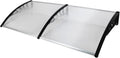 100 x 80 White and Grey Door and Window Awning Canopy Pack of 2 Z34346