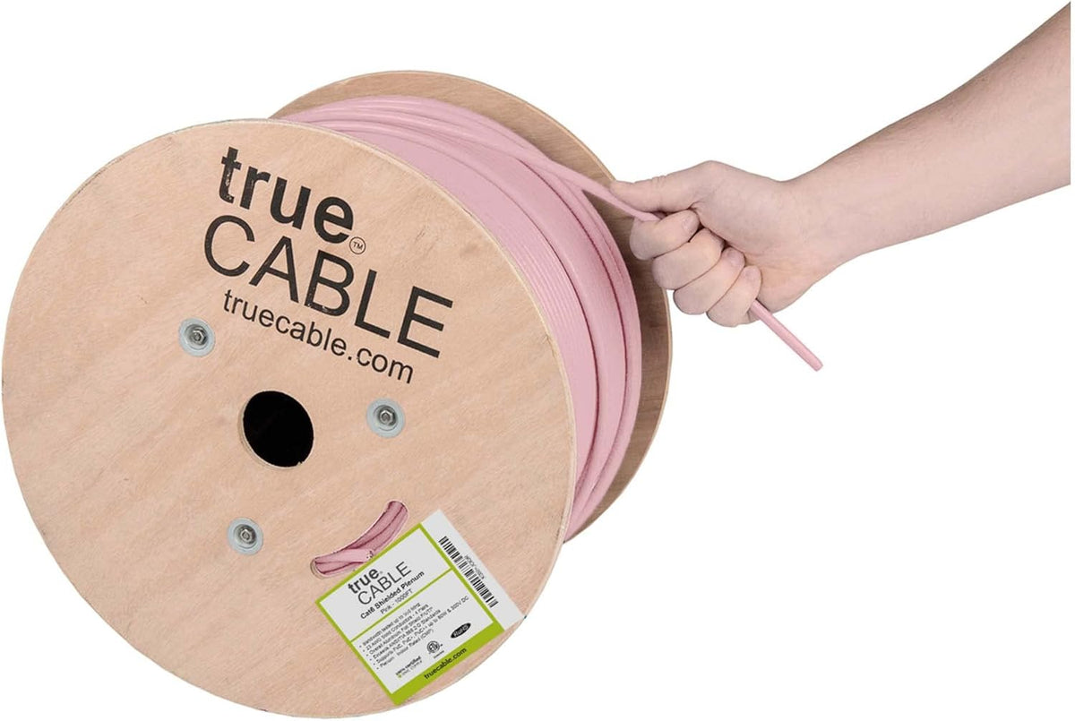 1000ft Yellow 23AWG Solid Bare Copper Bulk Ethernet Cable G71358